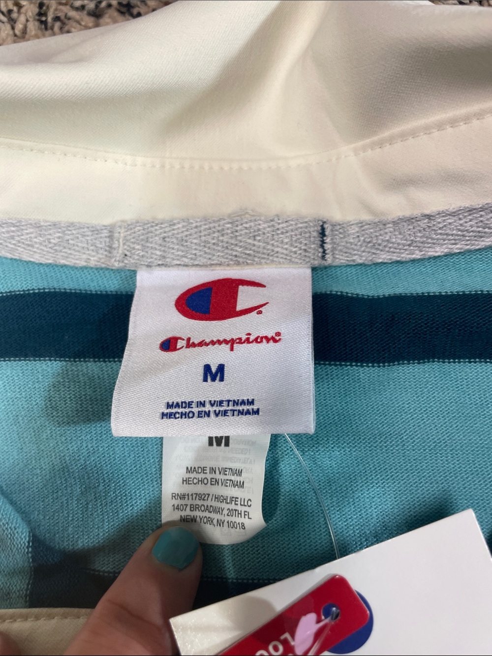 Champion Boxy Striped Rugby Tee Woman’s Size M | NWT - Picture 8 of 8